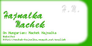 hajnalka machek business card